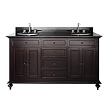 Avanity Merlot-VS60-ES 60-Inch Vanity Set and Double Undermount Sink, Espresso