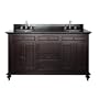 Avanity Merlot-VS60-ES 60-Inch Vanity Set and Double Undermount Sink, Espresso