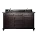 Avanity Merlot-VS60-ES 60-Inch Vanity Set and Double Undermount Sink, Espresso