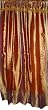 2 Cinnabar with Purple Color Indian Silk Sari Drapes Curtain Panel 84"