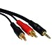 3.5mm Stereo Jack Plug To 2 x RCA Plugs Gold Plated Connectors 3M