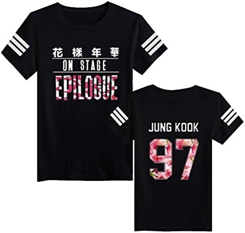 Kpop BTS Tee EPILOGUE young forever Bangtan Boys Members Black Shirts JUNG KOOK RAP MONSTER Support T-Shirts