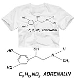 Coole Fun T-Shirts ADRENALIN  T-Shirt, weiss, Groesse: XL