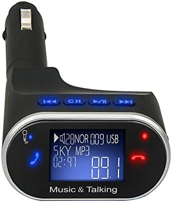 Billity Bluetooth Wireless Car MP3 Player Car Kit FM transmitter, support USB/ Micro SD card Music Playing, Hands Free Calling USB Charging and Built-in Microphone