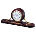 Piano Mahogany Wood Mantle Clock - 6.2x15.5x4
