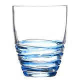 Acrylic Swivel Double Old-Fashioned Glasses Set of 4 - Blue