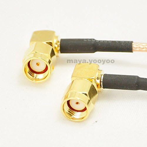 20in RP-SMA right angle to right angle plug both female pin Jumper RG316 cable Ships from USA