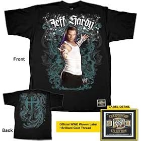 JEFF HARDY "FLEUR" ADULT WRESTLING T-SHIRT SIZE MEDIUM