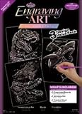 Engraving Art Value Packs 3/Pkg - Holographic-T. Rex/Sharks/Crocodiles