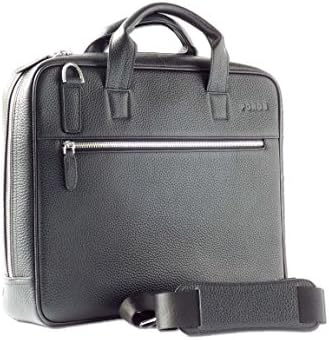 Poros Leather Charging Briefcase Apple Lightning Cedar, Black Bag0003-8Pin