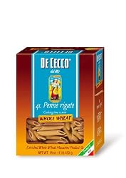 De Cecco Pasta, Whole Wheat Penne Rigate, 16-Ounce Boxes (Pack of 5)