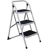 Giantex Hd 3 Step Ladder Platform Lightweight Folding Stool 330 Lb Cap. Space Saving