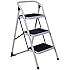 Giantex Hd 3 Step Ladder Platform Lightweight Folding Stool 330 Lb Cap. Space Saving
