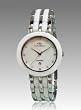 ONISS LADIES MOTHER OF PEARL DIAL WHITE & STAINLESS STEEL CRYSTAL WATCH ON818-LWHT
