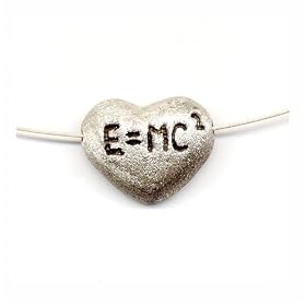 Sterling Silver Theory of Relativity Heart Necklace by Suz Andreasen MADE IN AMERICA by America Jewelry