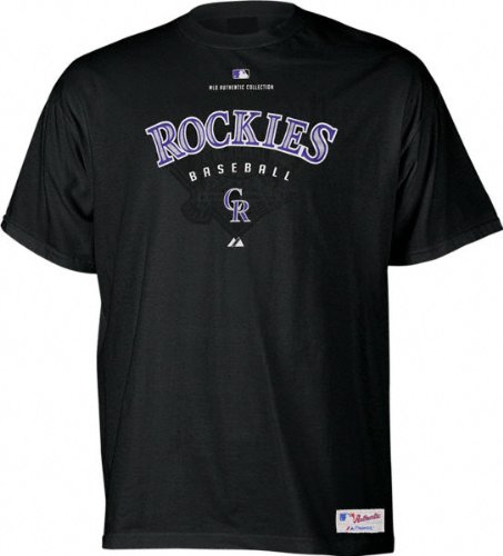 Buy Colorado Rockies -Black- Authentic Momentum T-Shirt