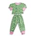 Baby Girl by MJ Collection - Girls Long Sleeve Thermal Underwear Set, Green, Pink (Size 6)