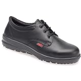 ABS 121P Ladies Black Water Resistant Leather Gibson Safety Shoe With Padded Collar And Steel Toe Cap