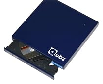 Slimline USB External CDROM DVDROM CDRW Combo drive. Reads and writes CDs & reads DVD media. Slim and portable drive for laptops, Netbooks and desktop PCs. Works with Windows and Linux. In Saphire Blue to match Samsung NC10 Acer Aspire one & any other blue Netbooks