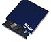 Slimline USB External CDROM DVDROM CDRW Combo drive. Reads and writes CDs & reads DVD media. Slim and portable drive for laptops, Netbooks and desktop PCs. Works with Windows and Linux. In Saphire Blue to match Samsung NC10 Acer Aspire one & any other blue Netbooks