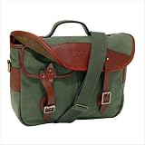 Estancia Leather & Waxed Canvas Carry-On Shoulder Bag / Briefcase Color: Olive Green