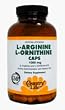 L-Arginine & L-Ornithine 1000 mg with B-6 by Country Life 180 Capsules