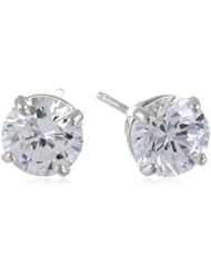14k Gold 5mm Round-Cut Cubic Zirconia Stud Earrings (1 cttw)