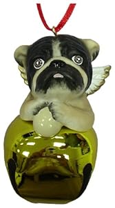#!Cheap Cute Christmas Holiday Bulldog Bull Dog Gold Ornament Bell Figurine