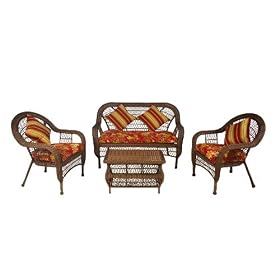 Bond Saratoga 4-Piece Casual Woven Wicker Set