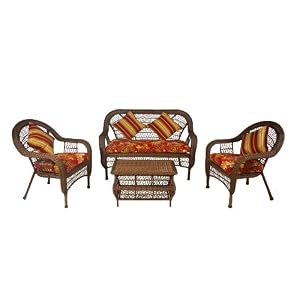 Bond Saratoga 4-Piece Casual Woven Wicker Set