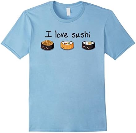 Men's Funny Tees This is Row I Roll Love Sushi Shirt Medium Baby Blue