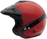 KBC Tour-Com Stripe Open Face Motorcycle Helmet Red/Black Extra Small XS Reviews