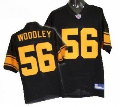 LaMarr Woodley #56 Steelers NFL Reebok Throwback Replica Jersey