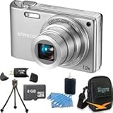 Samsung - PL210 Superzoom 14MP Compact Silver Digital Camera, 10x Wide-Angl ....