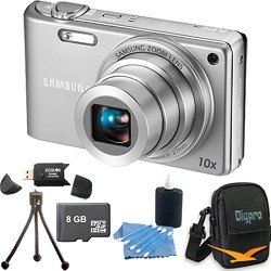 Best Price Samsung - PL210 Superzoom 14MP Compact Silver Digital Camera, 10x Wide-Angle Zoom, Dual Image Stabilization, HD Video, 3