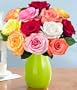 One Dozen Rainbow Roses