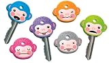 MONKEY Key Caps/Covers by Fred - Identify Your Keys - SET OF 6