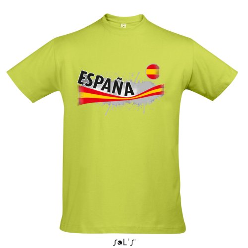 Fanshirt Herren ESPANA, Spanien Ländershirt EM / WM Trikot S-XXL , Apple green , L