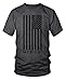 KonaTees Big Black American Flag Distressed Merica' T-Shirt - Large