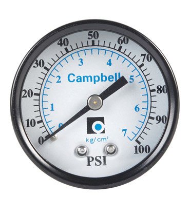 CAMPBELL PGCBM-1-NL PRESSURE GAUGE 0-100 PSI LF