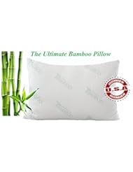 Home: Ultimate Bamboo Pillow with Stay Cool Cover and USA Hypoallergenic Down Alternative Poly Fiber Fill - Deluxe Home