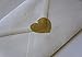 48 Gold Glitter Heart Stickers
