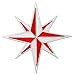 Red and White Compass Patch Eight 8-Point Star Embroidered Iron On Applique