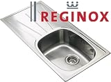 Reginox Inset Kitchen Sink Single Bowl With Left Hand Drainer (RL212SL) Polished Finish