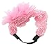 niceroker Flower Toddlers Infant Baby Girl Princess Headband Accessories Crochet Pink