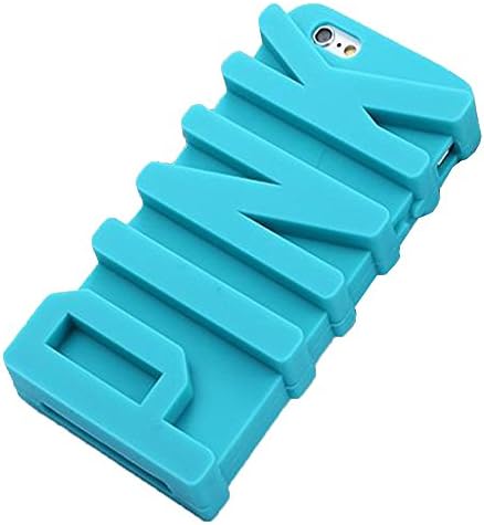 TKORP 3D stereoscopic Victoria's Secret PINK Silicone Case for Apple iPhone 6 Plus/6S Plus(Blue)