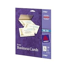 Avery Ivory Matte Business Cards, 2 x 3.5 Inches, 100 Cards (27883)