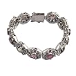 Link Bracelets Silver Tourmaline Gemstone 7.25 Inches