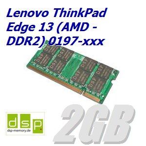 2GB Speicher / RAM für Lenovo ThinkPad Edge 13 (AMD - DDR2) 0197-xxx