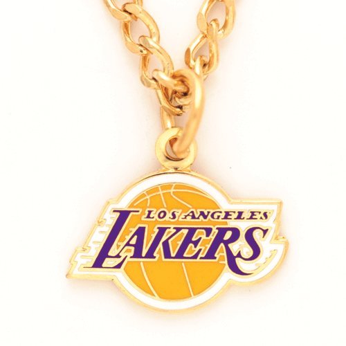 Los Angeles Lakers Chain Necklace and Enameled Pendant NBA Basketball Sports Team Logo